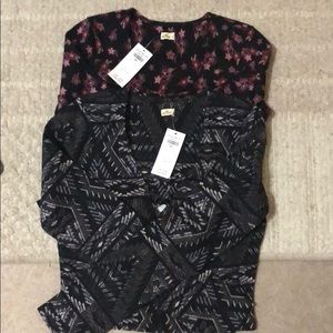 Crop long sleeve shirts